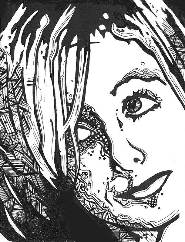 Portrait - Pen & ink