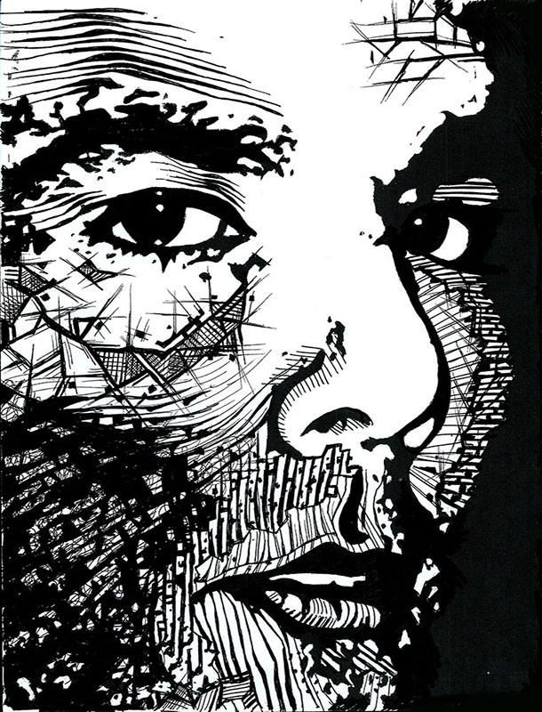 Portrait - Pen & ink